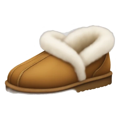 Ugg slippers with fur sticker