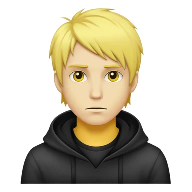 Make an yellow man like this 🙄 and make him have emo hairs sticker