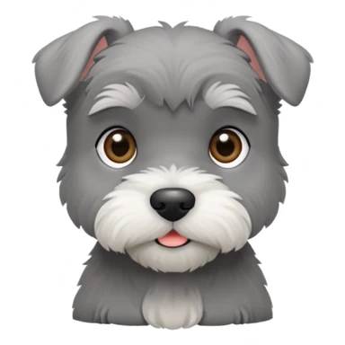 Schauzer mini gris perro mas cute sticker