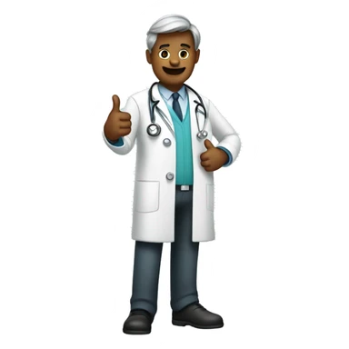 plauge doctor with half the body showing and has a thumbs up sticker