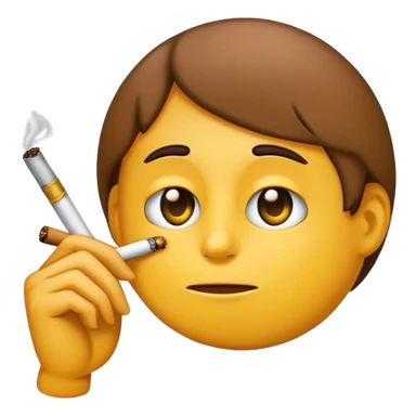 Yellow emoji smoking a blunt  sticker