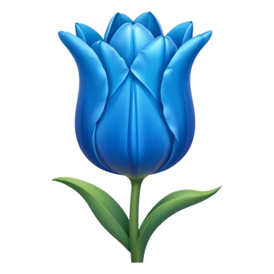 Emoji de un tulipán azul sticker