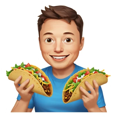elon musk eating tacos sticker