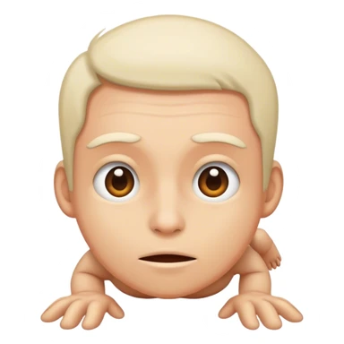 Hungover person crawling  sticker