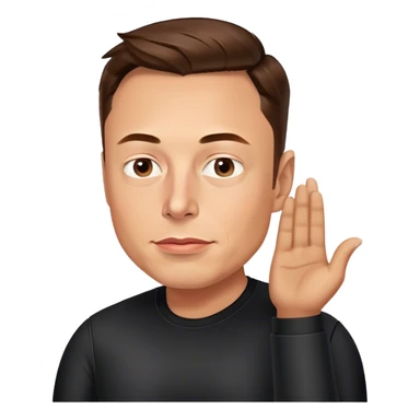 Elon Musk with a BBL sticker