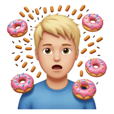 white person exploding doughnuts cats fart death sticker