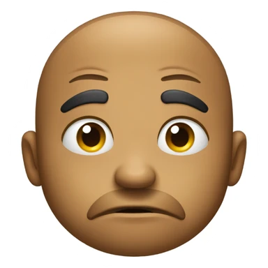 Emoji with slightly open mouth and concerned look sticker