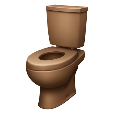 brown covered toilet sticker