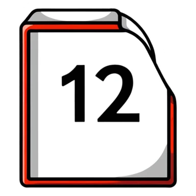 prohibition sign with number 12 inside, no one under 12 allowed symbol sticker