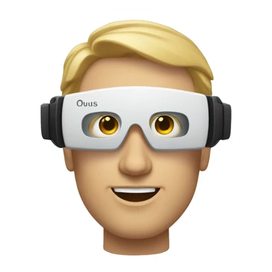 white man wearing oculus vr sticker