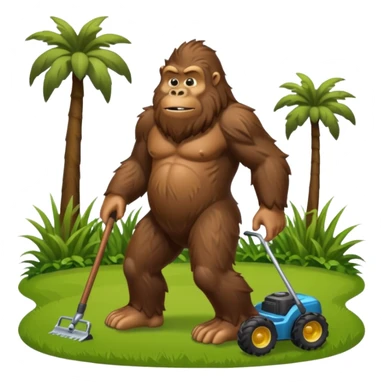 Bigfoot mowing grass at Disneyworld  sticker