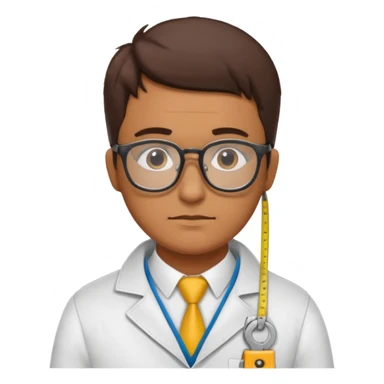 Tailor with Measuring Tape around neck  sticker