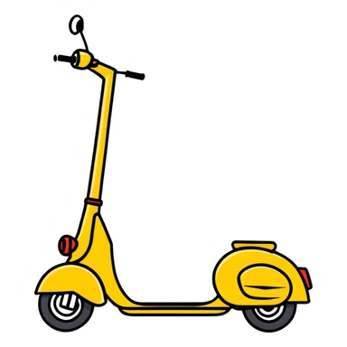 person riding a scooter sticker