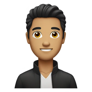 phillipino young man with long long straight black hair sticker