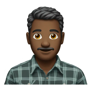 realistic portrait of male الفرد plaid shirt sticker