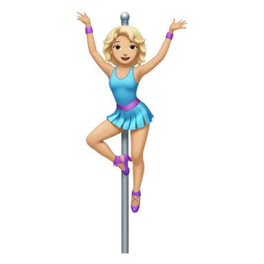 trans person dancing on a pole sticker