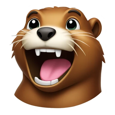 Laughing beaver  sticker