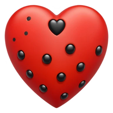 heart with spring ladybugs sticker