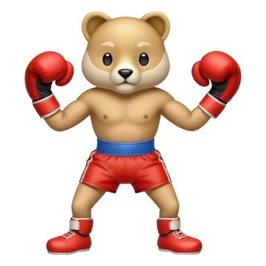 Animal with boxing gloves full body sticker