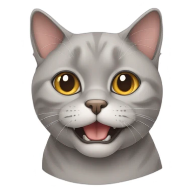 British cat with lower canine stucking out sticker