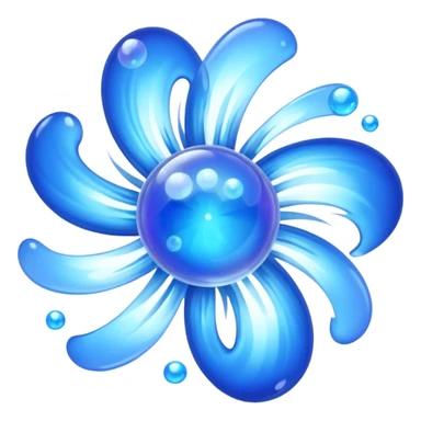 combine 💥 and 🫧 (explosion emoji and bubble emoji) dont make it colour full make a blue (💥) with a bubble in the middle (bubble also blue) sticker
