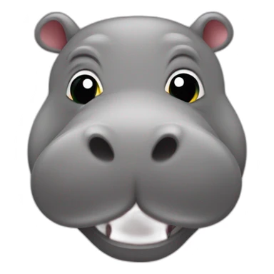 Hippopotame avec une loutres sur le dos sticker