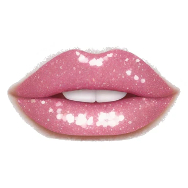 Light pink glitter lipgloss  sticker