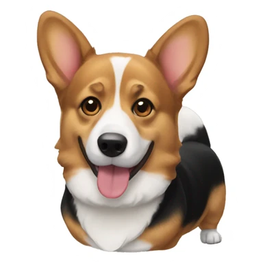 Black and tan corgi sticker