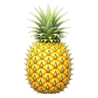 A pineapple flipped 180 degrees clockwise around the x axis  sticker