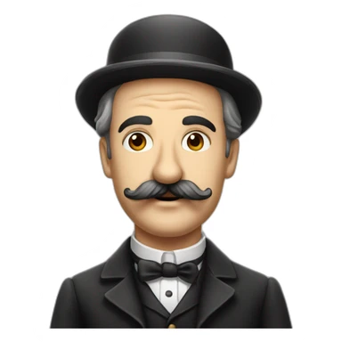 German man with the moustache of Charlie Chaplin sticker