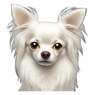 Longhair white chihuahua that doesn’t want to go outside sticker
