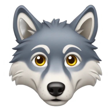 un loup avec des taches viollettes sticker