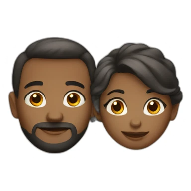 Een trio couple blank sticker