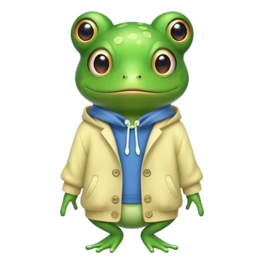 Cute Frog  with clothes  sticker