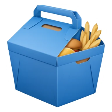Takeaway Food Box blue sticker