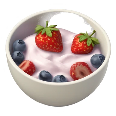 fruit yogurt bowl with strawberries and grapes sticker