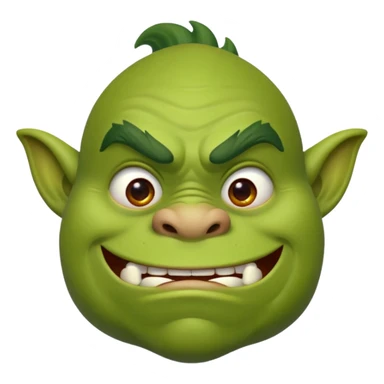 Ogre face goofy sticker