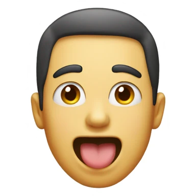 Guy winking with his tongue out sticker