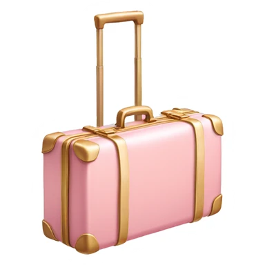 Light pink golden suit case  sticker