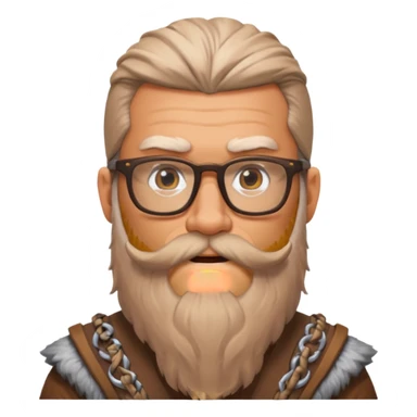 Glasses-Wearing wild viking büst sticker