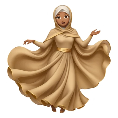 fully veiled woman dancing sticker