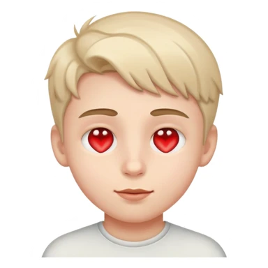 boy with heart eyes in love sticker