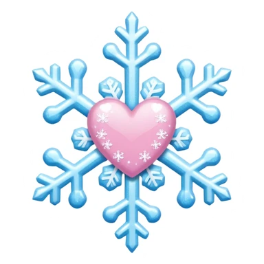 snowflake pink heart color white baby blue and baby pink glitter glow basic realist BOW EGIRLS WANTS THIS EMOJI CUTE KAWAII sticker