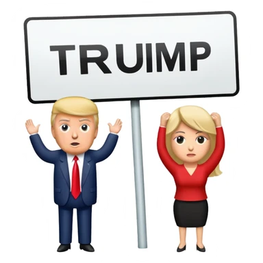 Giant sign that says trump is a moron sticker