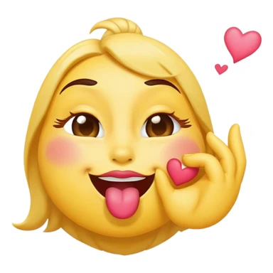 Kiss emoji winking blowing a kiss sticker