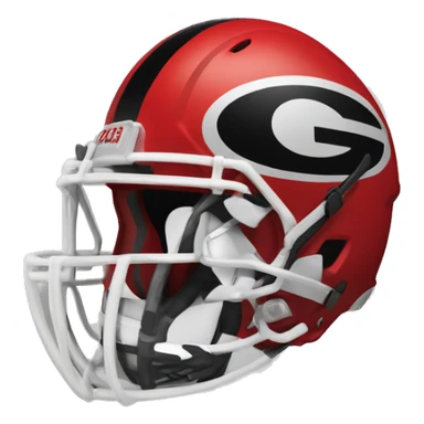 Man with football helmet Georgia bulldogs sticker