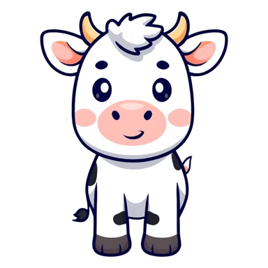 cute cartoon cow sticker