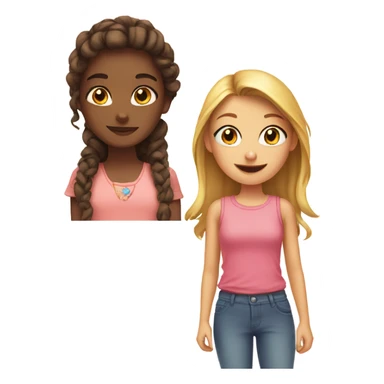 Girl and catc sticker