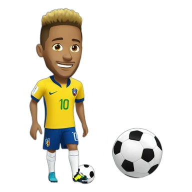 Neymar qui fait un geste technique au foot sticker