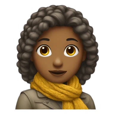 Girl with scarf sticker